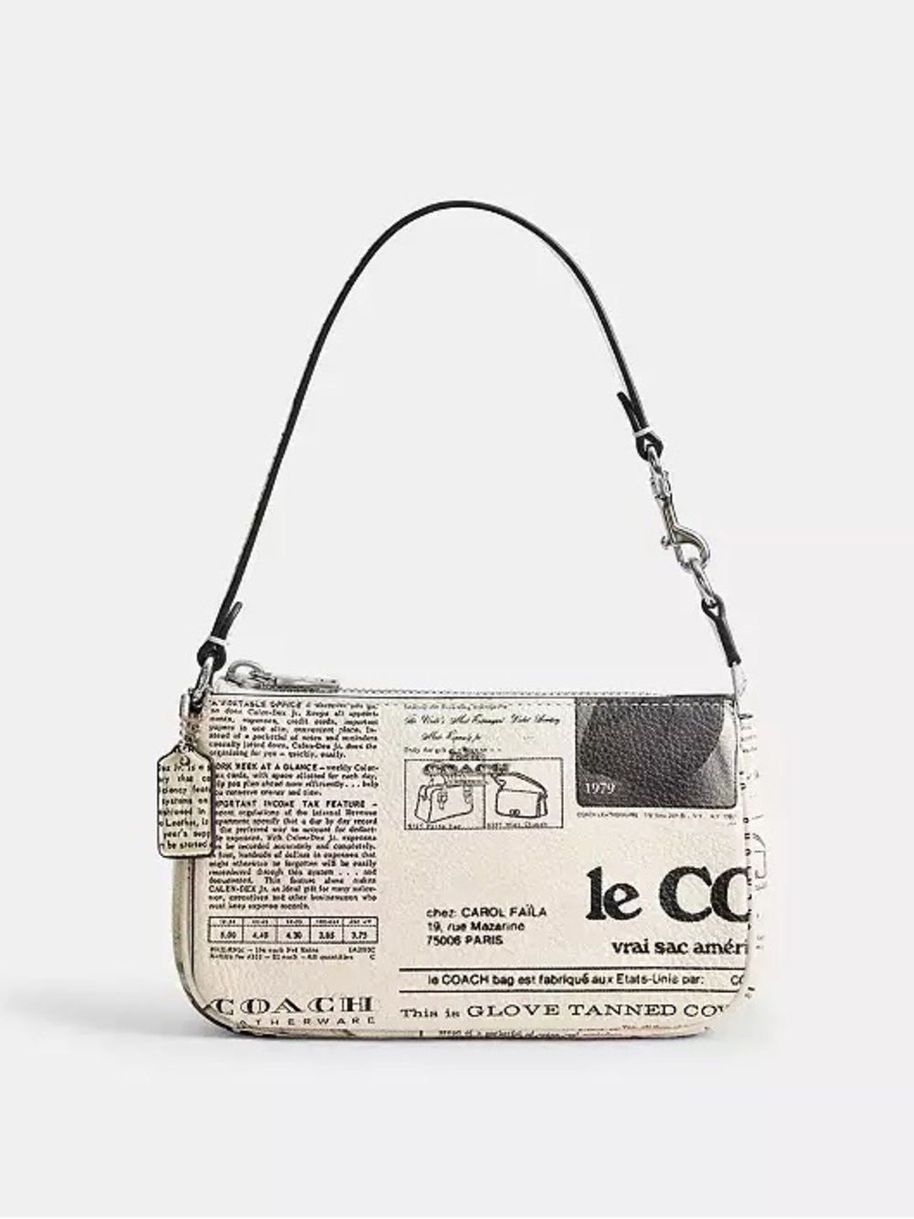 Coach Nolita 19 Newspaper Print Purse - Picture 9 of 10